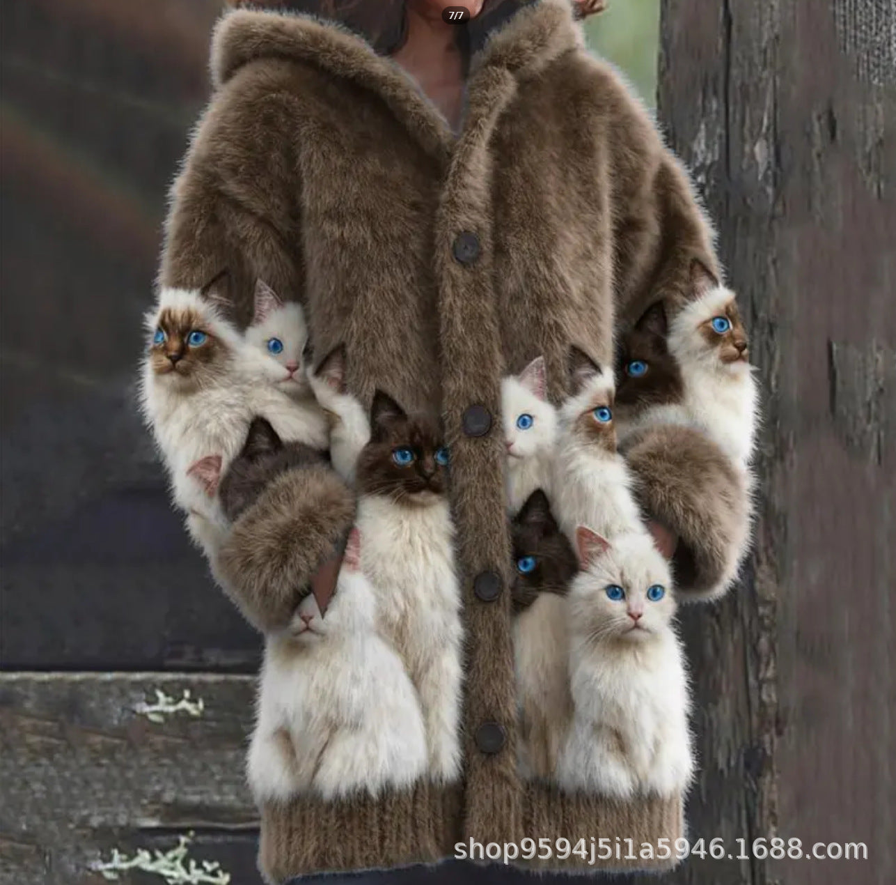 🔥🐾【50% отстъпка за ограничено време】Дамско яке с качулка, стилно и сладко, с животински принт🧥✨