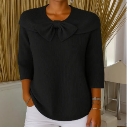 🔥🌈【Gorący przedmiot】【S-5XL】Nowy elegancki damski top w stylu francuskim z długim rękawem i cienką dzianinową podstawą