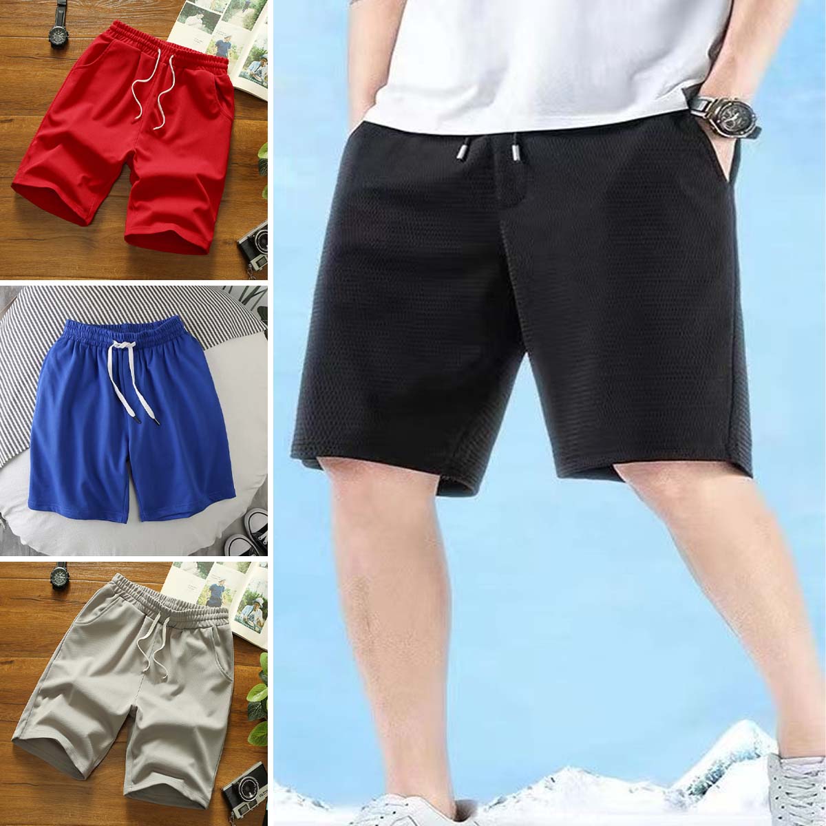✨🌈【Kupite jedan, dobijte jedan besplatno】【M-5XL】Ljetne modne ležerne lagane prozračne muške krake hlače 