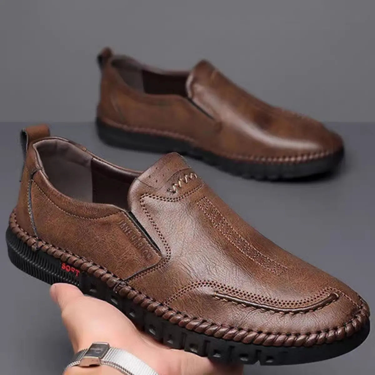 【50% zniżki】【Rozmiary 39-44】Męskie skórzane buty, miękka podeszwa, antypoślizgowe i oddychające