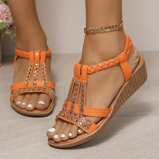 🌈🌿【🔥Ljetno rasprodaja】👡【34-43】Moderne i elegantne ženske sandale s blistavim cirkonima