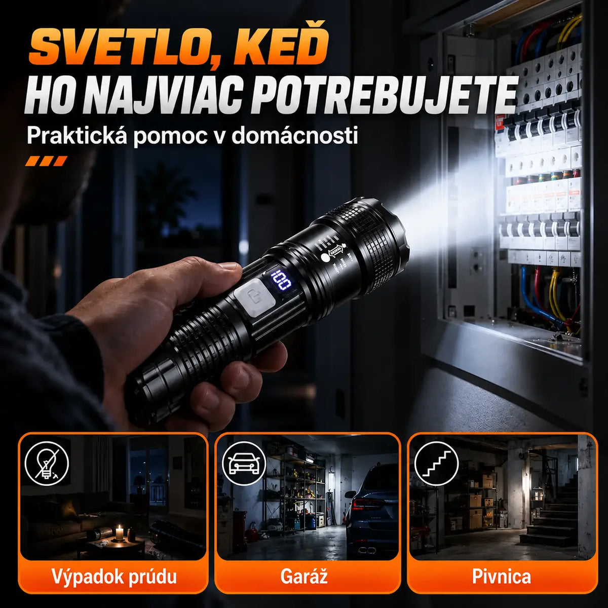 🆕🔦 Nové vonkajšie hliadkové svietidlo, výkonné svietidlo s dlhým dosvitom
