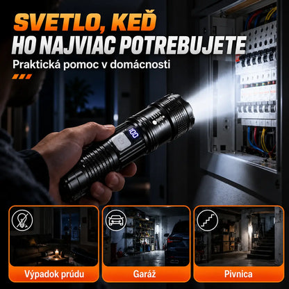 🆕🔦 Nové vonkajšie hliadkové svietidlo, výkonné svietidlo s dlhým dosvitom
