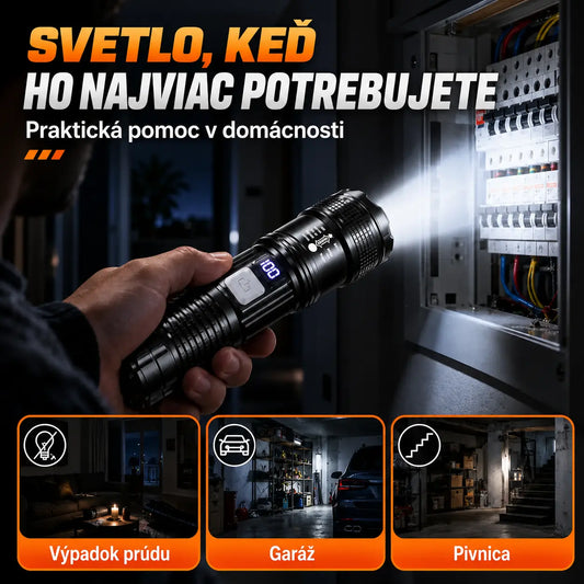 🆕🔦 Nové vonkajšie hliadkové svietidlo, výkonné svietidlo s dlhým dosvitom