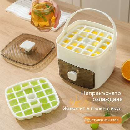 🥤🧊【50% отстъпка💥】Ледогенератор с функция за съхранение на лед - предлага се с безплатна лъжичка за лед