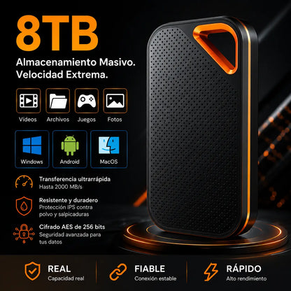 【Posledný deň 🔥zľava 50 %】💥【8 TB】 Vysokorýchlostný prenosný pevný disk s vysokou kapacitou