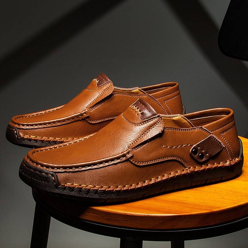【38-48】Mocasines de cuero hechos a mano de gran tamaño