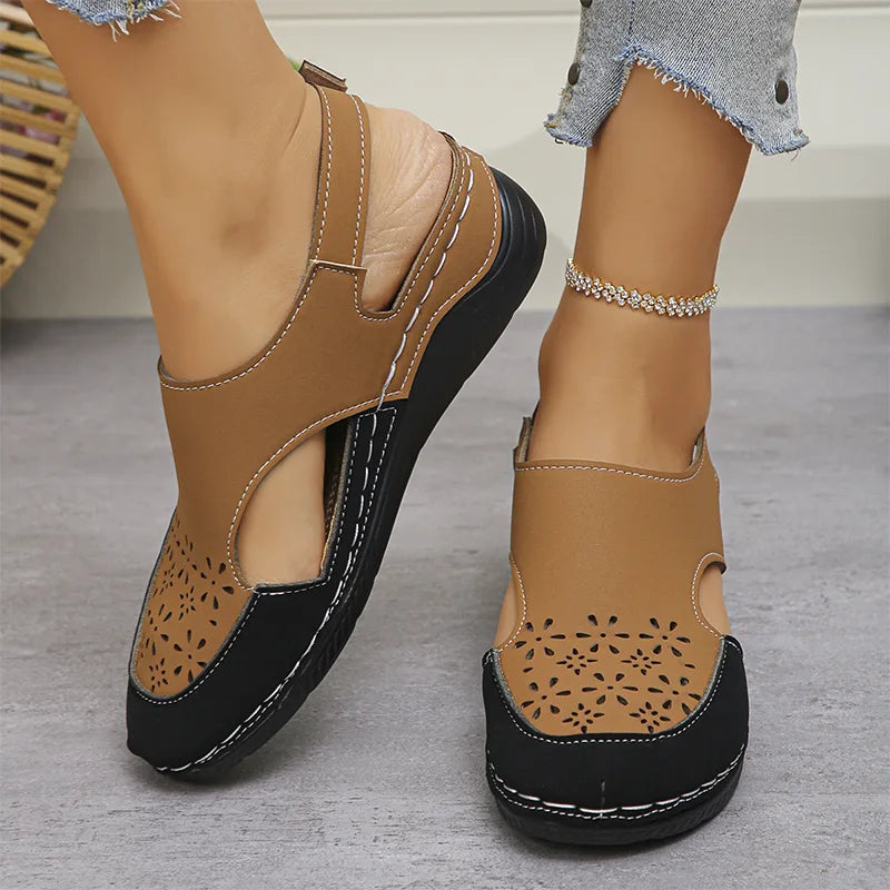 🔥🌈【Tallas 36-43】Nuevas sandalias retro europeas y americanas para mujer - Transpirables y ligeras con correa de hebilla única