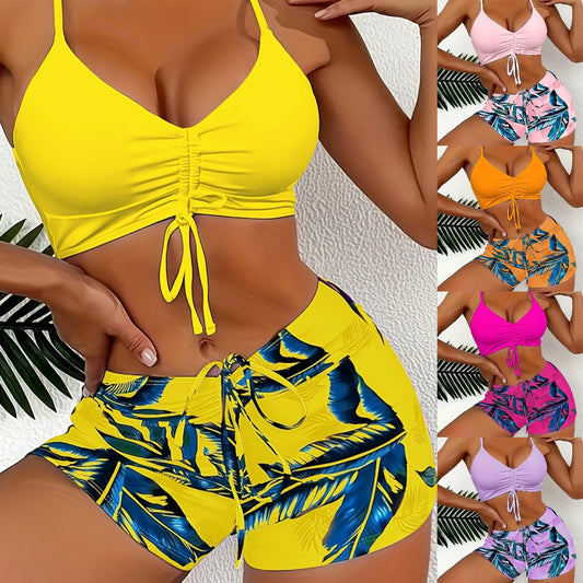 🏊‍👙【Novi ljetni proizvod】🌴 Ženski modni elegantni kupaći kostim s printom velike veličine, bikini s tregerima, udoban, rzosušeći 