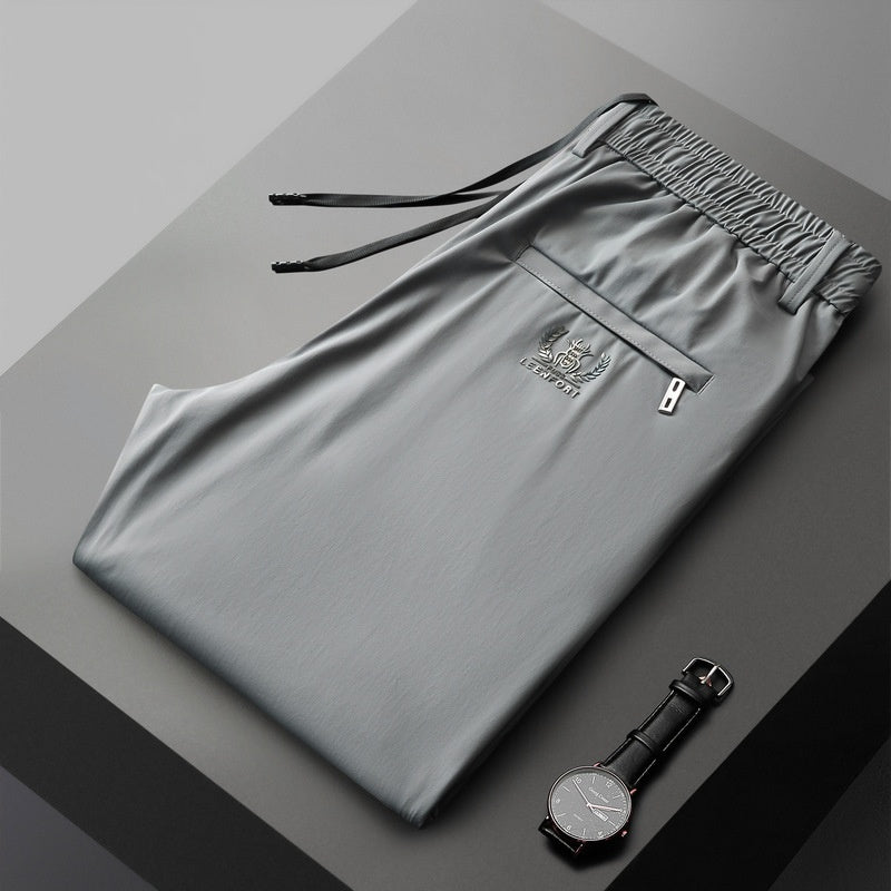 【40-115 kg】🔥【Cumpără 1, primești 1 gratuit】Pantaloni elastici din mătase glacială pentru bărbați, noi, 2025 
