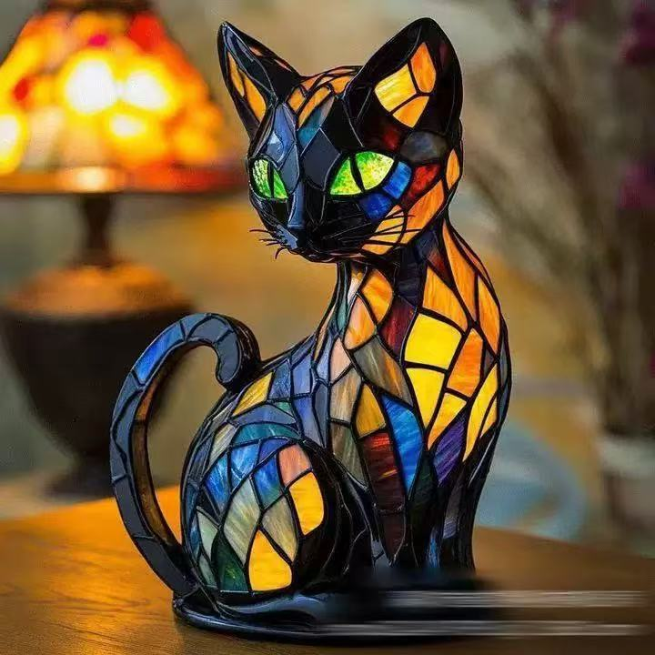 ✨🎉【Speciální nabídka🔥】LED noční světlo ve tvaru zvířete, kreativní pryskyřičná dekorace