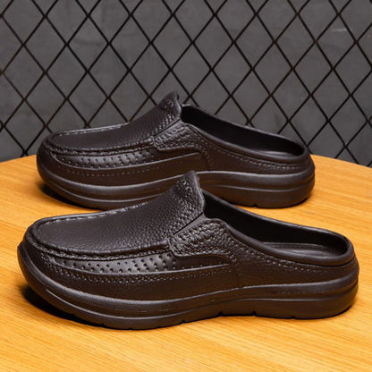 ✨🔥【Καλοκαιρινές εκπτώσεις】【39-45】Ανδρικές casual δερμάτινες παντόφλες, απλές και άνετες