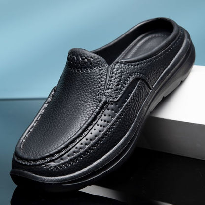 ✨🔥【Καλοκαιρινές εκπτώσεις】【39-45】Ανδρικές casual δερμάτινες παντόφλες, απλές και άνετες