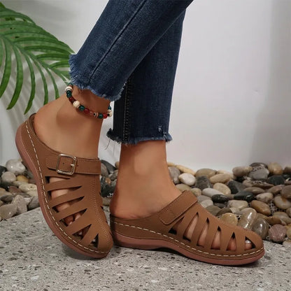 ☀️✨【Tallas 36-43】Sandalias de verano para mujer - Diseño calado, cierre de velcro