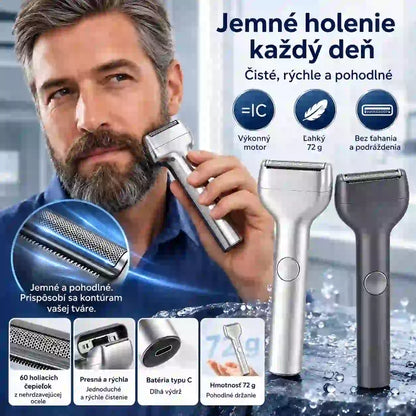 🎁 Novinka: ponuka za polovicu 💥⚡ Rozlúčte sa s podráždením pokožky pri holení! 🧔 Výkonný dobíjateľný elektrický holiaci strojček pre mužov.