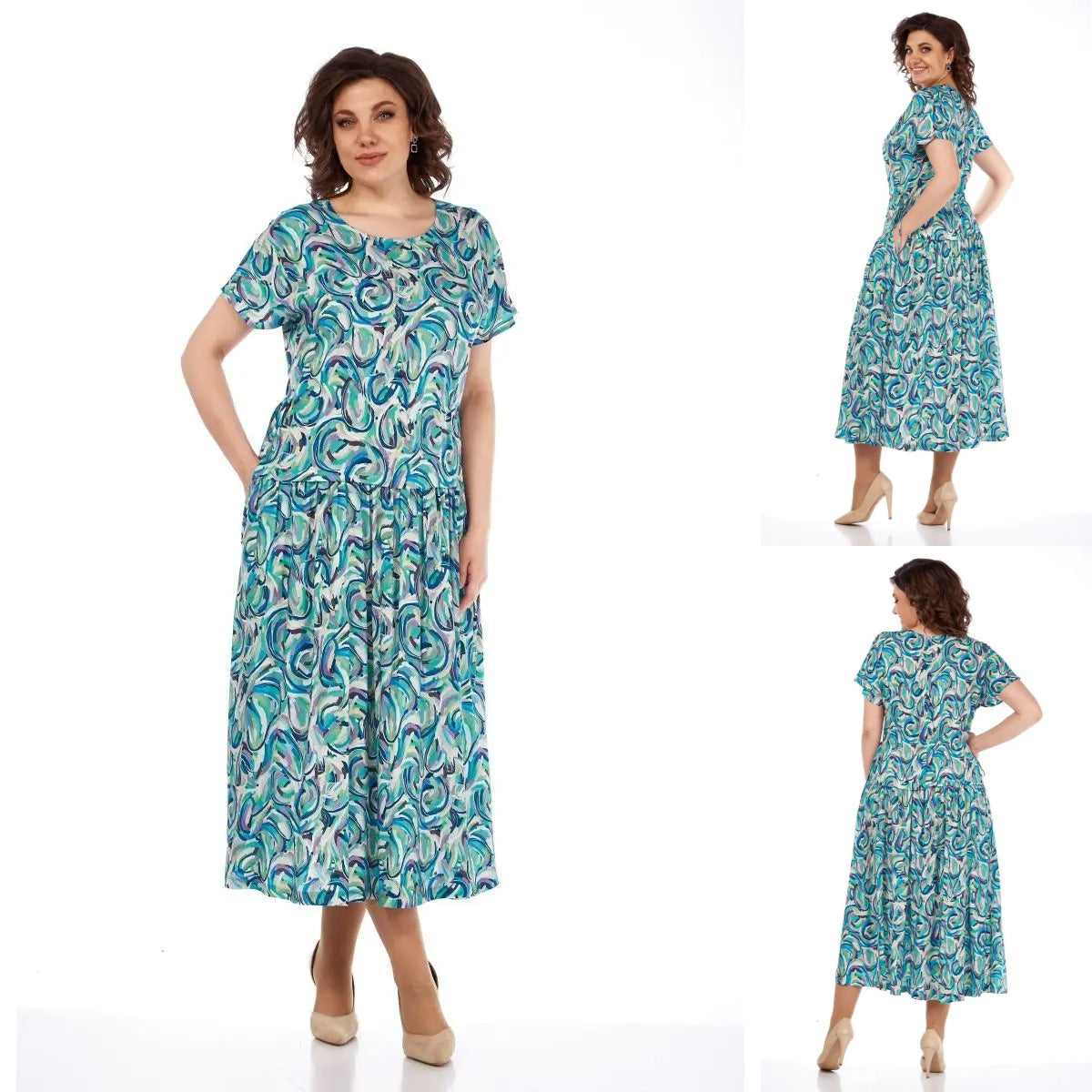 【🔥Ofertă specială】👗🌺【S-5XL】Rochie de vară nouă, de înaltă calitate, din șifon cu imprimeu, 2025 