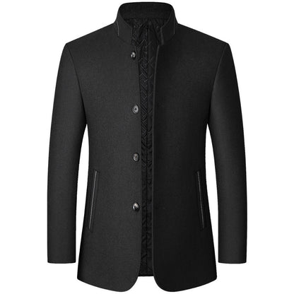 🌞👍【M-4XL】🔥⛄Ново мъжко ежедневно вълнено яке с яка стойка за есен/зима