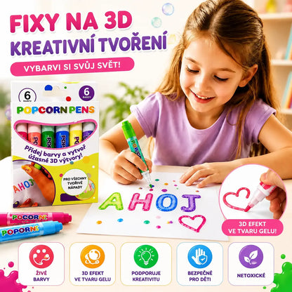 🎁【Kúpte 1 a získajte 1 zadarmo】Detské 3D tlačové pero: Maľovanie bublín s motívom popcornu (DIY)