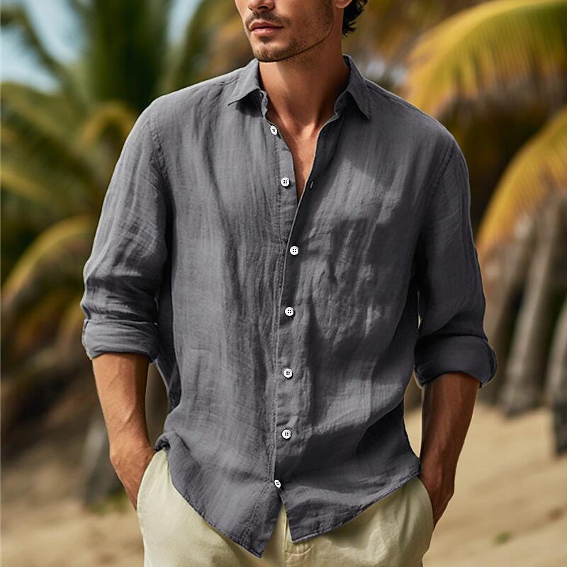 ✨👔【Ofertă specială de vară 🔥】【S–3XL】Tricouri cu mânecă lungă pentru bărbați, vara 2025, disponibile în mai multe culori