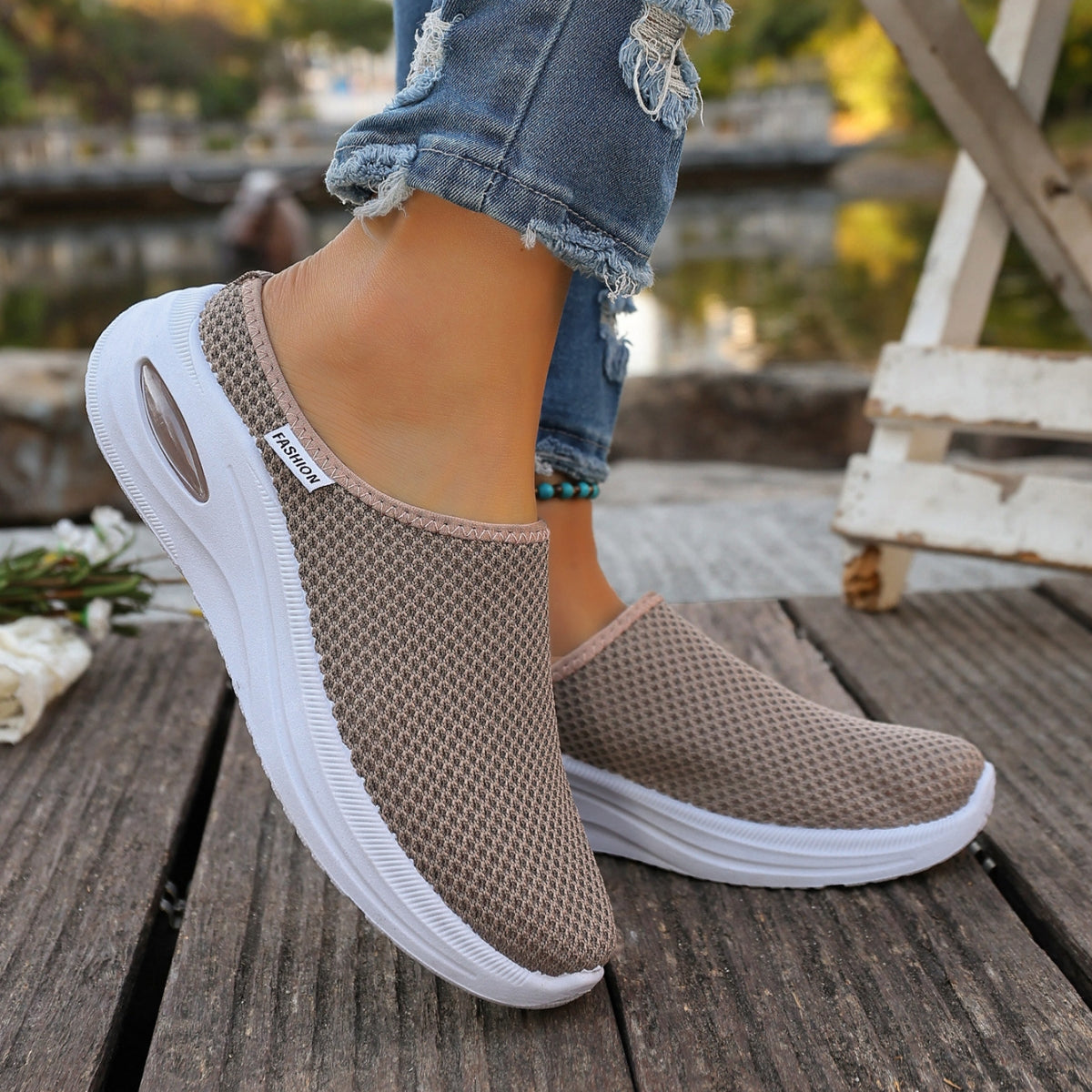 🔥✨【Tallas 36-42】Zapatos casuales ligeros sin cordones - Mules de plataforma de tallas grandes para mujer