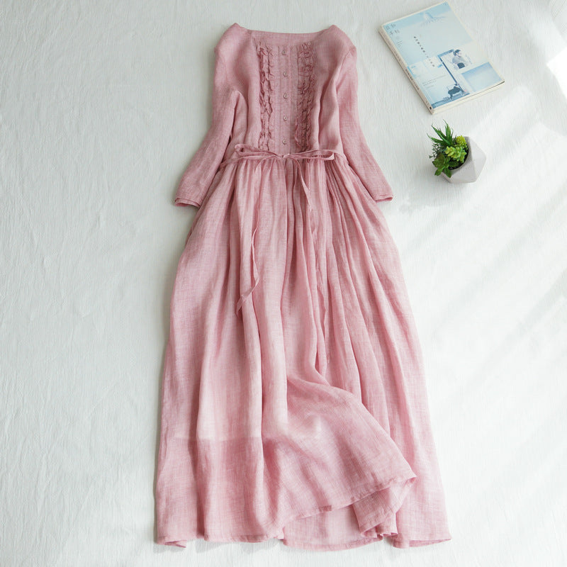 ✨🌷【M-2XL】Nova ljetna modna elegantna ležerna duga haljina od pamuka i lana