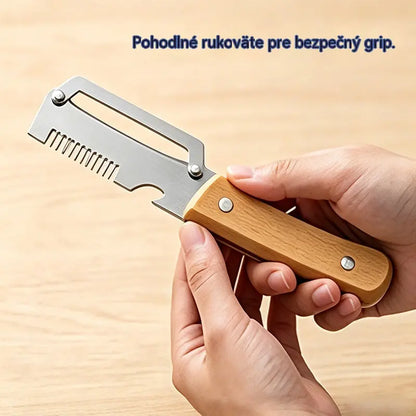 ✅Compra 1, llévate 1 gratis (2 artículos) 🧅🔪 Pelador de cocina multifuncional 3 en 1: ¡Pela, corta y abre botellas! 🔥
