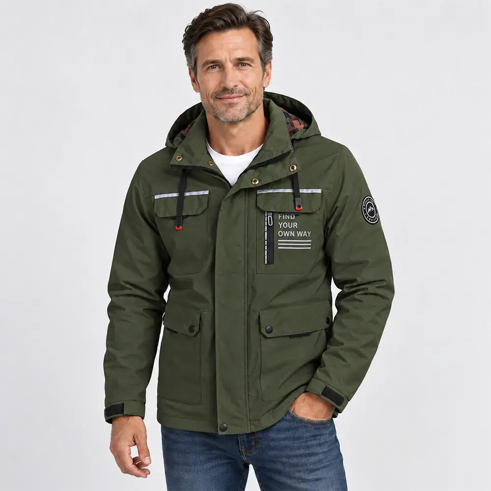 【Výpredaj zimného oblečenia】【M-6XL】Pánska hrubá, teplá, vetruvzdorná a nepremokavá bunda na jeseň a zimu
