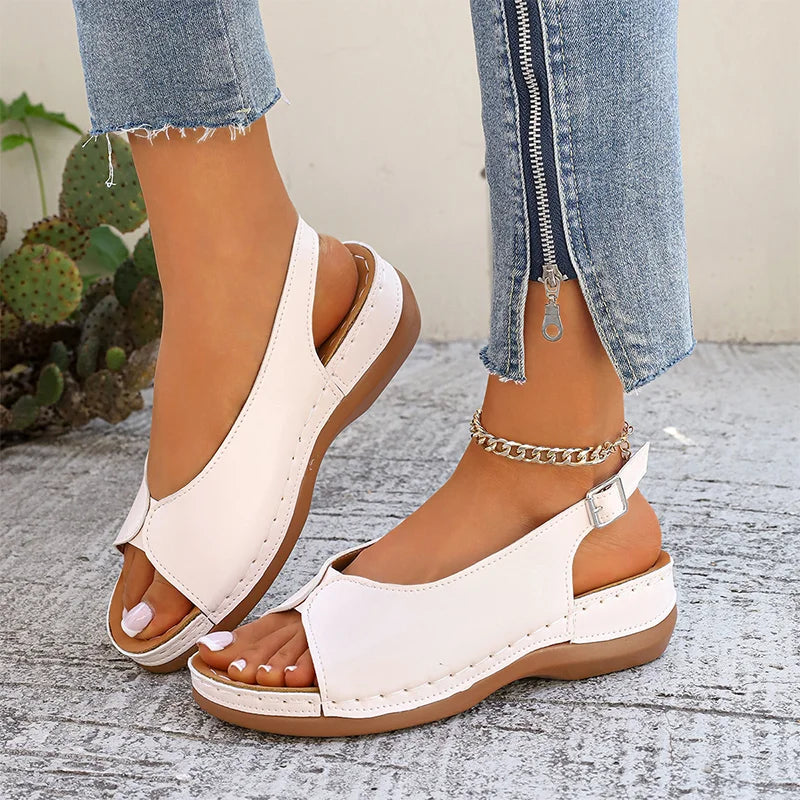 【Tallas 36-43】Sandalias romanas elegantes para mujer, hechas de piel de vaca ☀️
