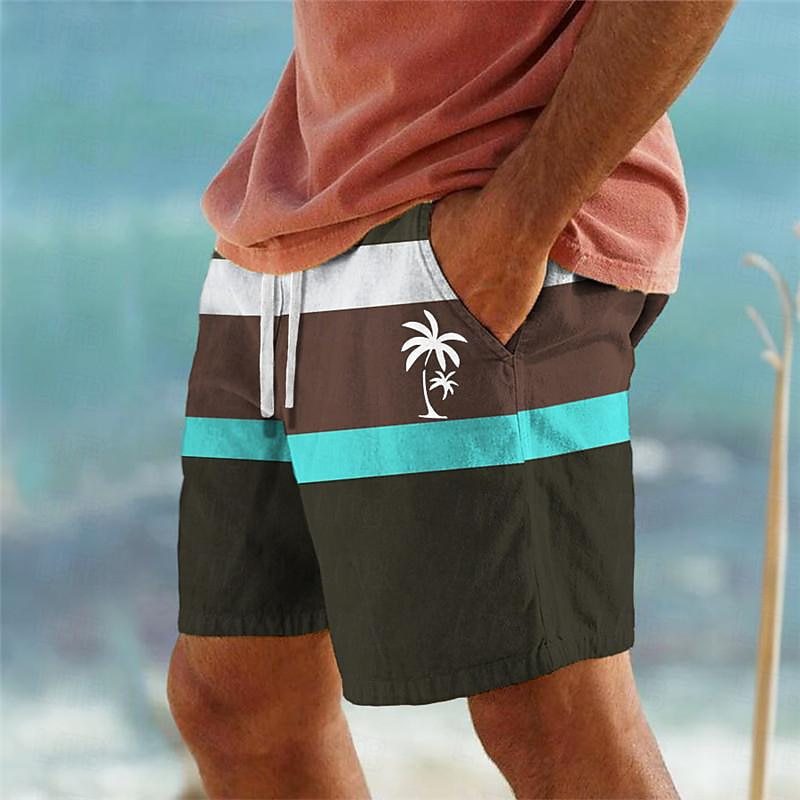 😎🎉【Novedad de verano🔥】Pantalones cortos de hombre con estampado multicolor y estilo elegante: holgados y casuales.