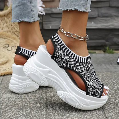✨💕【Нови постъпления 50% отстъпка🔥】👟Супер меки спортни сандали с дебела подметка — Коригират стойката, улесняват ходенето и предпазват краката ви