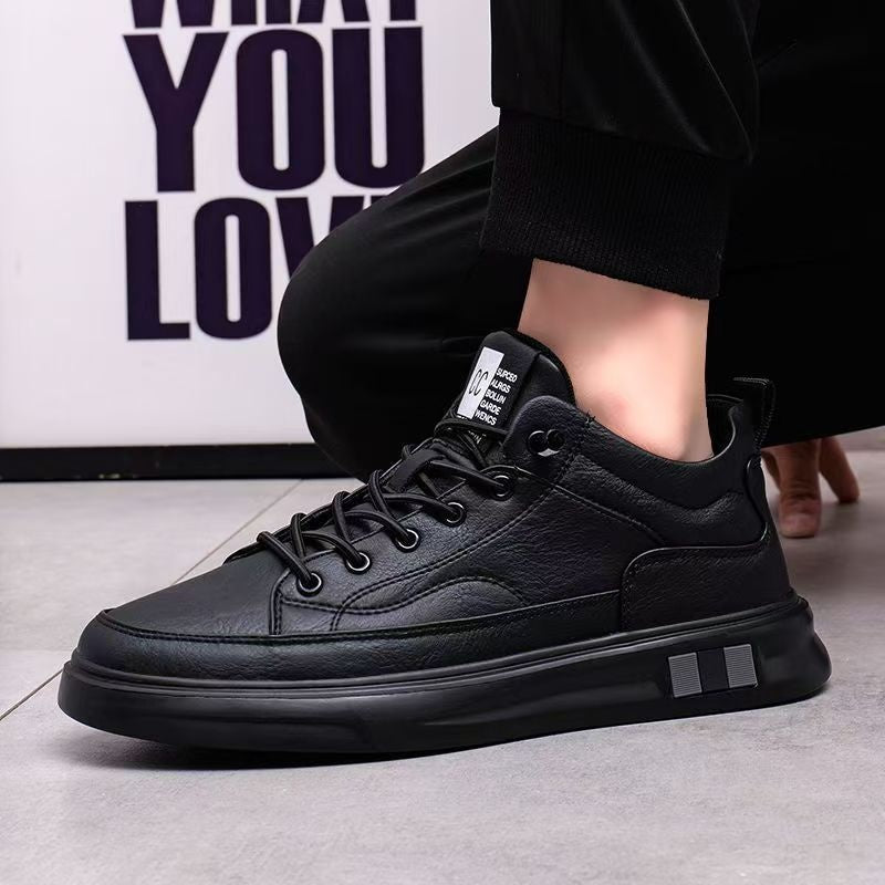 😎👍【Rozmiary 39-44】✨⛄Nowe jesienno-zimowe męskie wodoodporne skórzane buty casualowe z podszewką z polaru