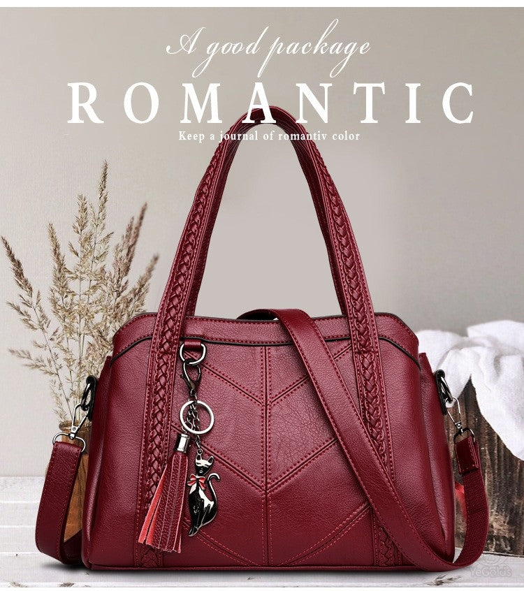 💟✨【Ειδική τιμή🔥】Γυναικεία τσάντα μεγάλης χωρητικότητας από δέρμα υψηλής ποιότητας