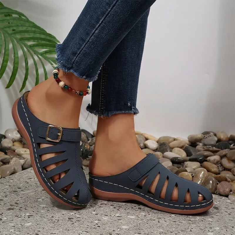 ☀️✨【Tallas 36-43】Sandalias de verano para mujer - Diseño calado, cierre de velcro