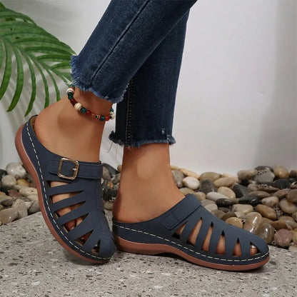 ☀️✨【Tallas 36-43】Sandalias de verano para mujer - Diseño calado, cierre de velcro
