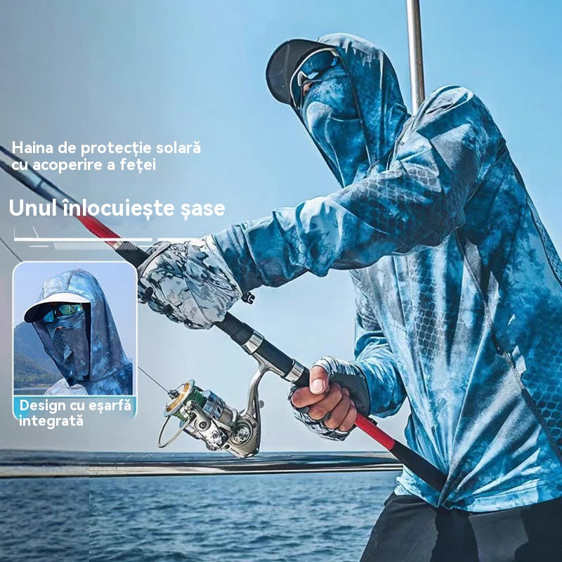 🔥🎏【M-5XL】Îmbrăcăminte de pescuit respirabilă și rezistentă la soare pentru bărbați, pentru vară