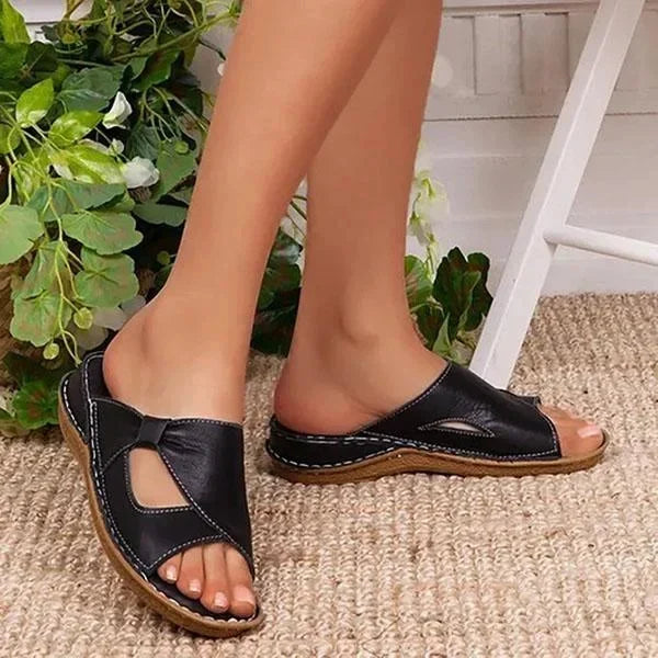 ✨👡【Specjalne lato】🔥🌈【35-43】Nowe letnie modne wygodne damskie skórzane sandały domowe kapcie na zewnątrz