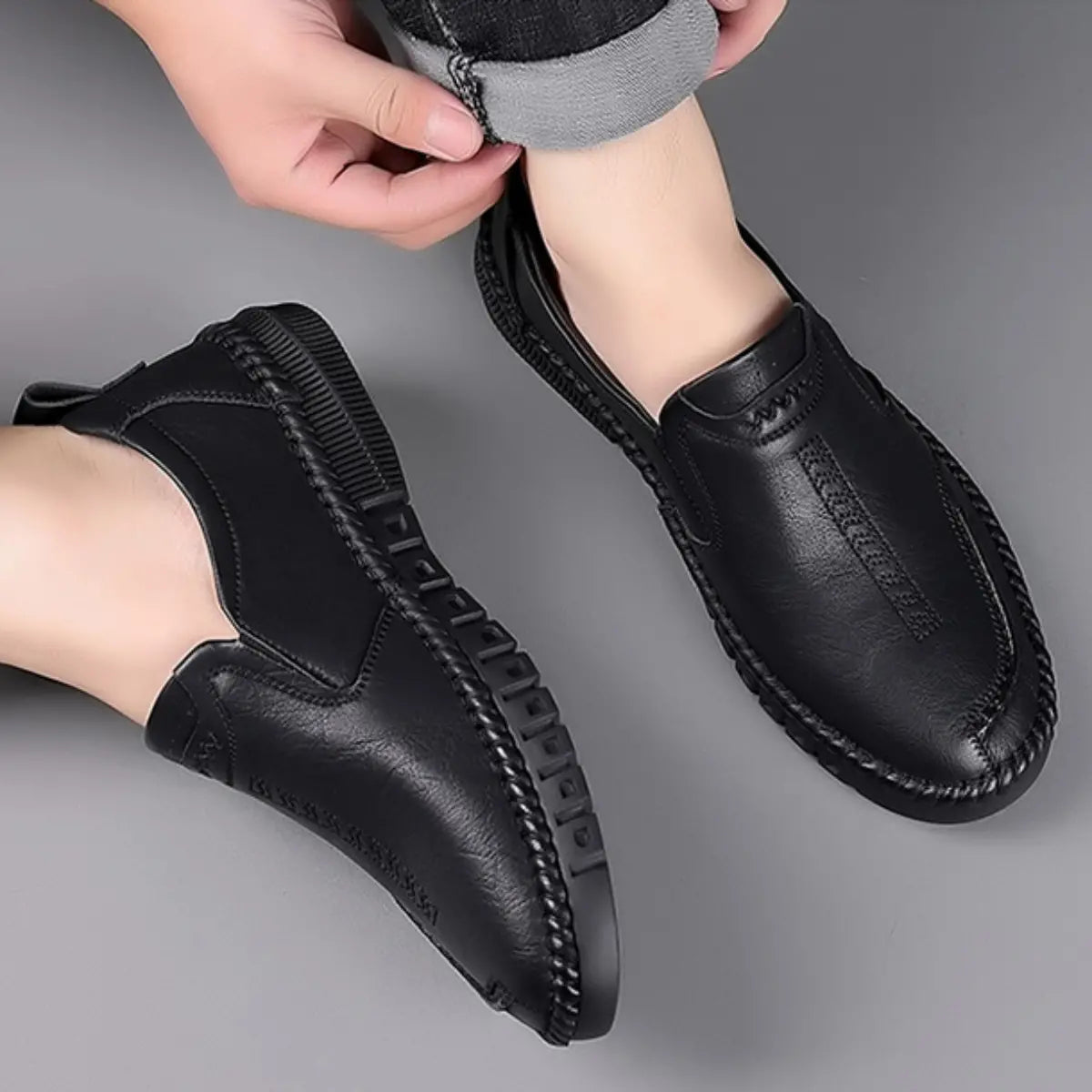 【50% zniżki】【Rozmiary 39-44】Męskie skórzane buty, miękka podeszwa, antypoślizgowe i oddychające