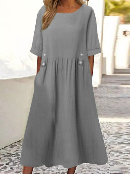 💕✨【🏆Reducere fierbinte】👗Rochie casual de înaltă calitate, simplă, rafinată, nouă de vară 2025 