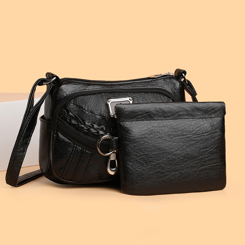 🎀👜【Letnia zniżka🔥】【Kup duży i otrzymaj mały gratis】Nowa letnia damska torba na ramię w stylu koreańskim z miękkiej skóry