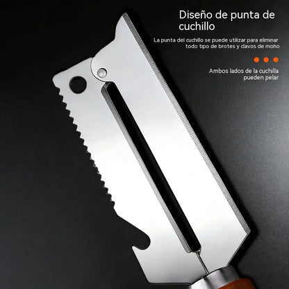 ✨🎉【Compra uno y llévate otro gratis】Pelador multifuncional de acero inoxidable