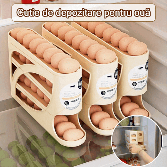🔥🍳【Compra uno y llévate otro gratis】【Capacidad para 30 huevos】Caja deslizante para almacenar huevos – reposicionamiento automático