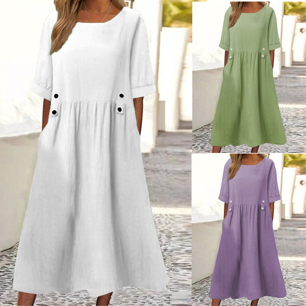 💕✨【🏆Reducere fierbinte】👗Rochie casual de înaltă calitate, simplă, rafinată, nouă de vară 2025 