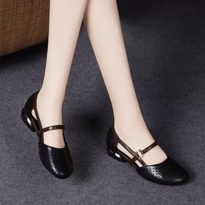 🔥🌴【35-41】Sandale de damă la modă, vara 2025, elegante, din piele naturală, toc mic, talpă moale