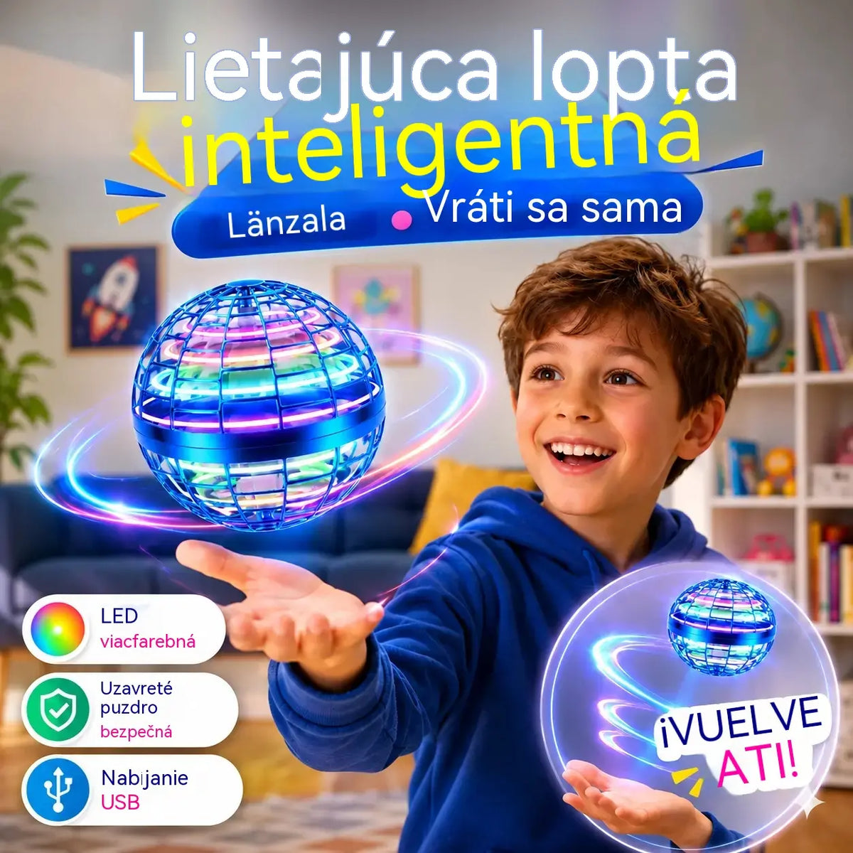 🔥POSLEDNÝ DEŇ 50% ZĽAVA 【 8.5 cm】🔥 Najhorúcejšie v roku 2026! Kozmická lietajúca lopta