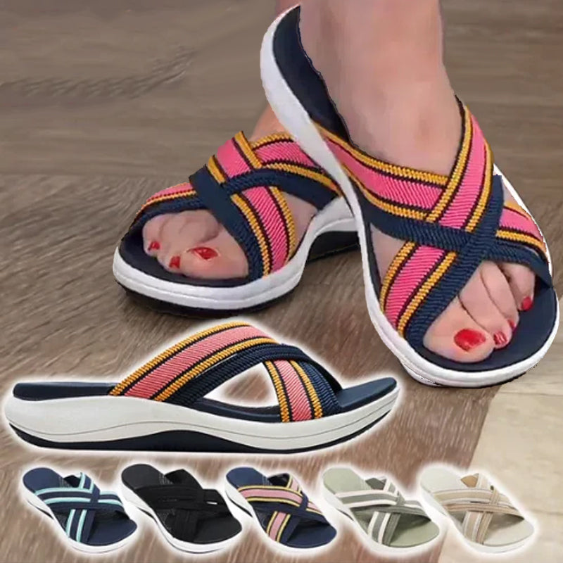 🔥【35-43】🍃👡 Nove ljetne Jednostavne ženske udobne ležerne i svestrane ravne papuče 