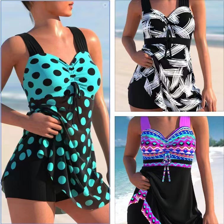 🩱🏖️【S-4XL】Nuevo conjunto de trajes de baño para mujer con estampado 2025