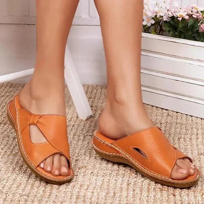 ✨👡【Specjalne lato】🔥🌈【35-43】Nowe letnie modne wygodne damskie skórzane sandały domowe kapcie na zewnątrz