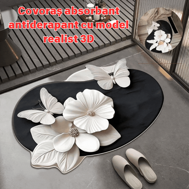 🔥🔥【40*60cm】REDUCERE FONDĂ💕Covoraș absorbant antiderapant cu model realist 3D 