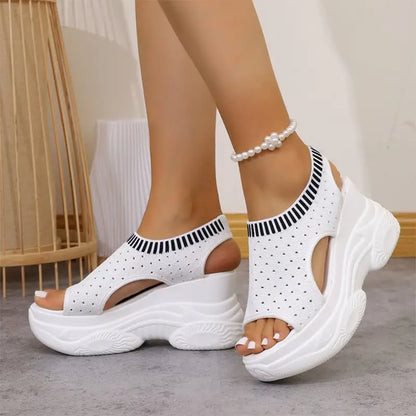 ✨💕【Нови постъпления 50% отстъпка🔥】👟Супер меки спортни сандали с дебела подметка — Коригират стойката, улесняват ходенето и предпазват краката ви