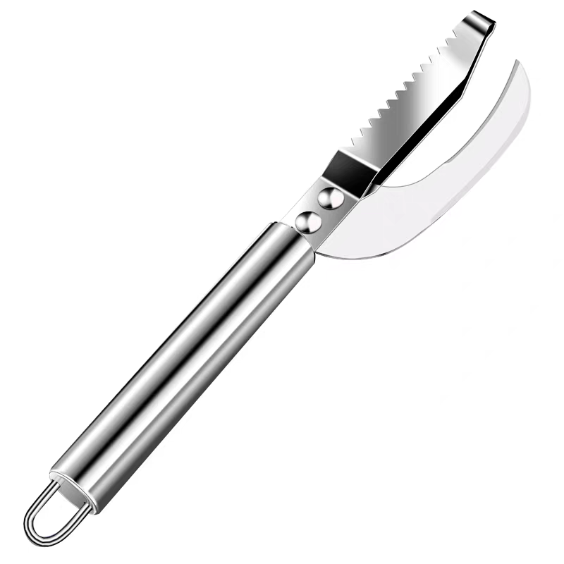 🍲🐟【Ofertă de 2 bucăți】 Cuțit multifuncțional din oțel inoxidabil pentru răzuire eficientă a solzilor de pește 